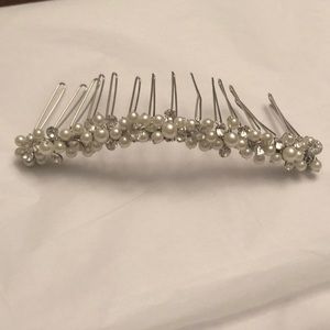 Bridal Hair Comb with Pearl Clusters